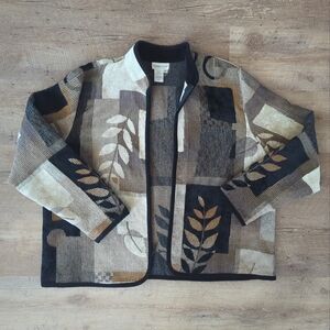 Coldwater Creek Patchwork Jacket with Neutral Tones